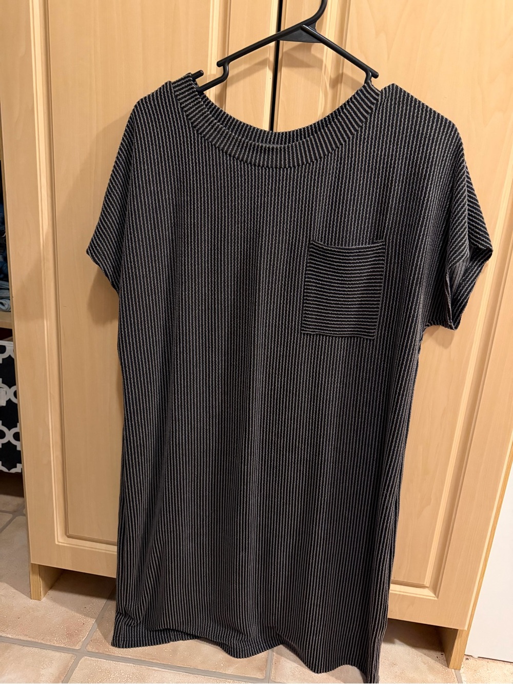 Ribbed Knit Tshirt Dress 🖤